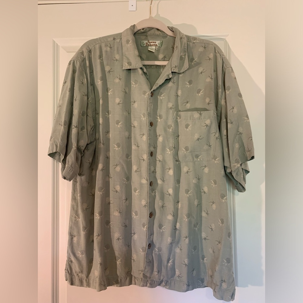 Men’s Tommy Bahama Silk Button Down Shirt L
